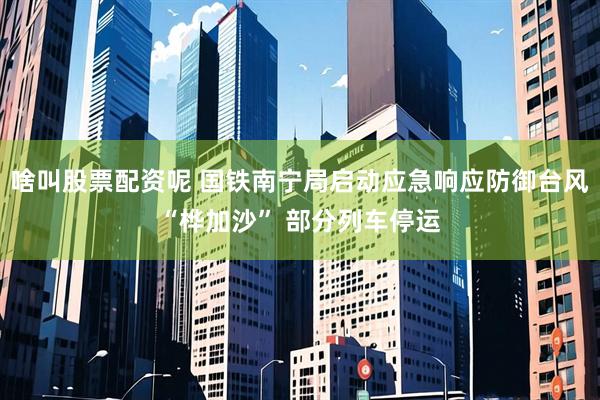 啥叫股票配资呢 国铁南宁局启动应急响应防御台风“桦加沙” 部分列车停运